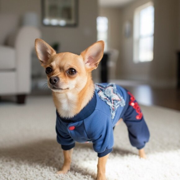 Small Dog Pet Clothing Outfit Jumpsuit Reversible 2 -in-1 NWT - Picture 2 of 9